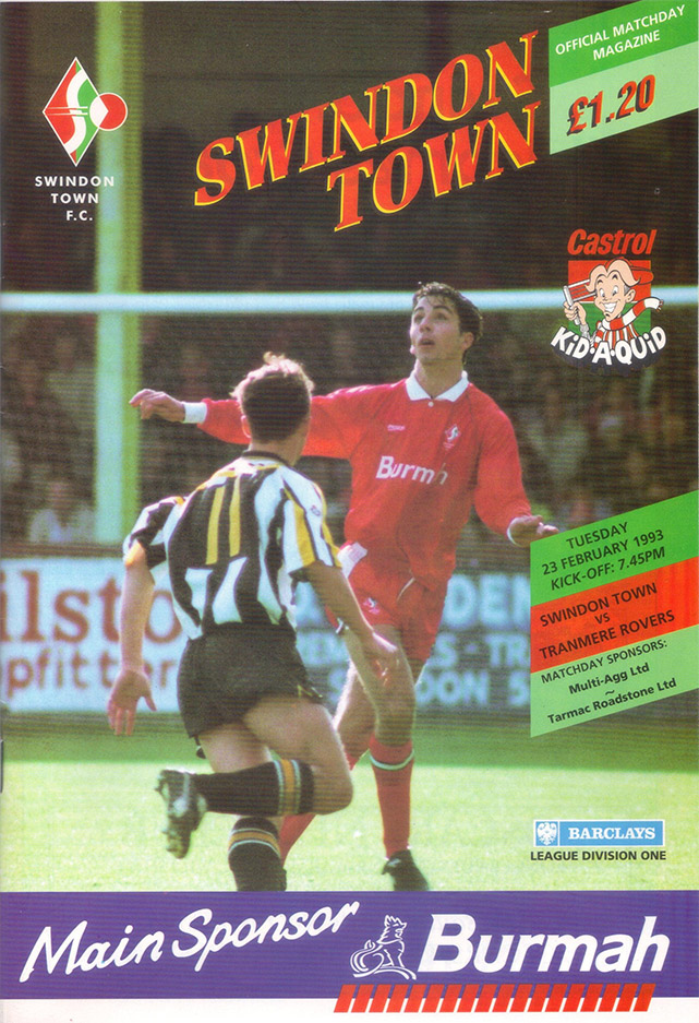 <b>Tuesday, February 23, 1993</b><br />vs. Tranmere Rovers (Home)